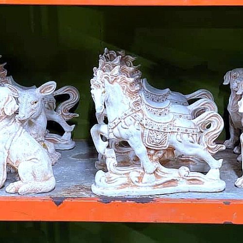 Marble Lion Statues